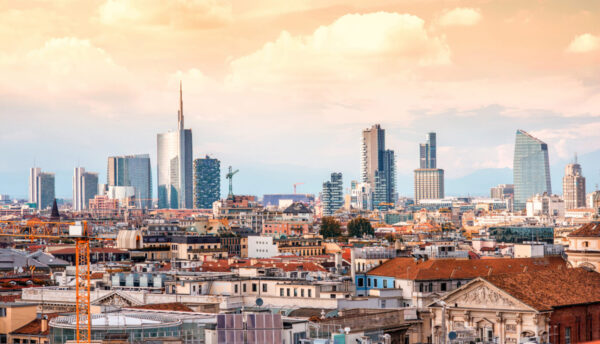 Skyline von Mailand in Italien